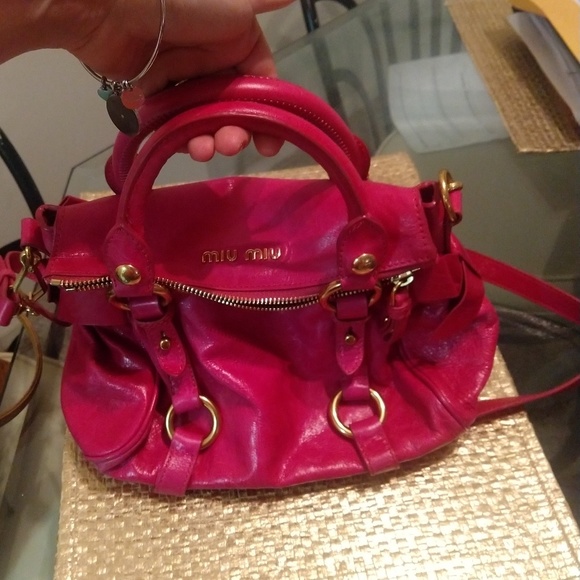 Miu Miu Handbags - Miu Miu Vitello Lux Mini Bow Bag